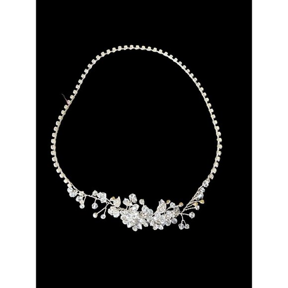 Silver/Crystal Bendable Hair Crown/Wreath main image 4